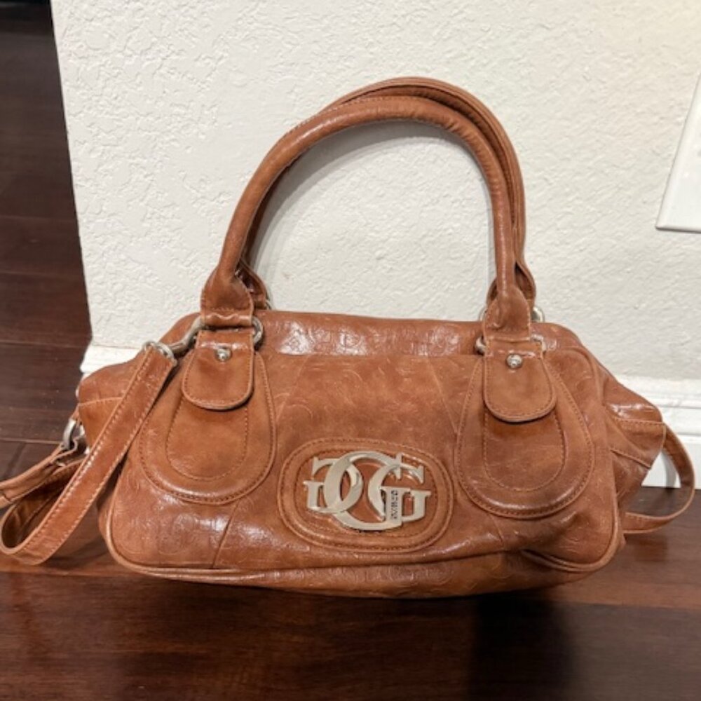 Vtg Guess Shoulder Bag Brown/Tan Y2K Purse Hobo 2000’s